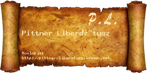 Pittner Liberátusz névjegykártya